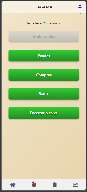 Tela inicial do MiniMarket